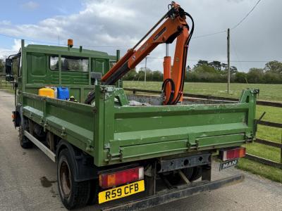 M.A.N. 8.163 Manual 7.5 Ton Dropside with Crane